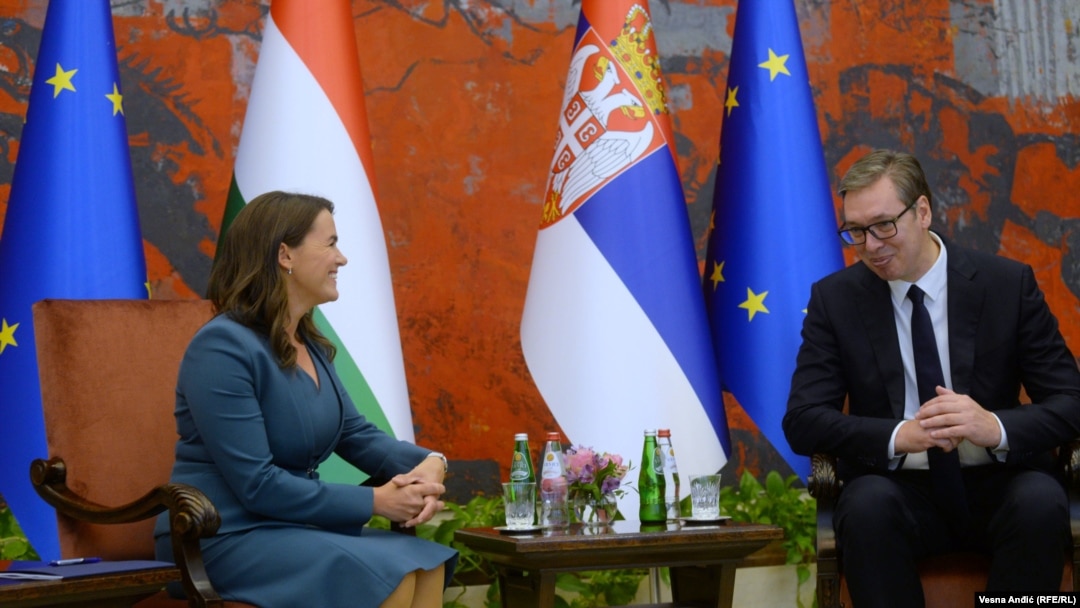 Predsednica Mađarske Katalin Novak i predsednik Srbije Aleksandar Vučić, Beograd, 9. septembar 2022.