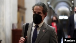  Reprezentantul Jamie Raskin, democrat din Maryland, șeful acuzației în al doilea proces de „impeachment” împotriva lui Donald Trump, Washington, 10 februarie 2021. 