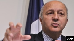 Ֆրանսիայի արտգործնախարար Լորեն Ֆաբիուսը ասուլիսի ժամանակ, արխիվային լուսանկար