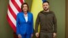 Președinta Camerei Reprezentanților din Statele Unite, Nancy Pelosi, și președintele Ucrainei, Volodimir Zelenski, 1 mai 2022