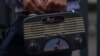 Old radio transmitter held as part of a protest for freedom of speech in Sofia, Bulgaria