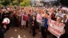 Protest în fața Judecătoriei Chișinău 
