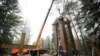 У Курапатах усталявалі дзяржаўны мэмарыяльны знак. ФОТА