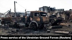 Знищена російська військова техніка у звільненому українськими військовими місті Тростянці Сумської області, 27 березня 2022 року, ілюстративне фото