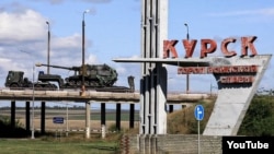 Російська військова колона рухається для бою з українськими військами у Суджанському районі Курської області Росії, 9 серпня 2024 року