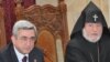 Armenia -- President Serzh Sarkisian speaks at a meeting of top representatives of the Armenian Apostolic Church in Echmiadzin on November 2, 2009.