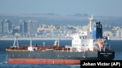 Petrolierul Mercer sub pavilion liberian la Cape Town în 2 ianuarie 2016. Mercer a fost atacat pe 29 iulie 2021 în Golful Oman, atac pus pe seama Iranului.
