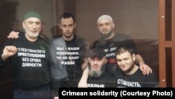 Зліва направо: Шабан Умеров, Раїм Айвазов, Різа Ізетов, Фарход Базаров, Ремзі Бекіров, архівне фото