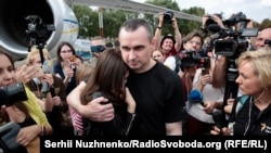 Олег Сенцов після повернення в Україну, 7 вересня 2019 року
