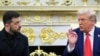 Украинскиот претседател Володимир Зеленски и американскиот претседател Доналд Трамп на состанок во Белата куќа во Вашингтон, САД, на 18 август 2025 година.