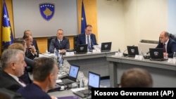 Kryeministri Ramush Haradinaj gjatë një mbledhje të Qeverisë së Kosovës. 