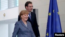 Aleksandar Vučić i Angela Merkel u Berlinu