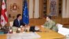 საქართველოს პრეზიდენტი მიხეილ სააკაშვილი და საქართველოს გენერალური შტაბის უფროსი გიგი კალანდაძე, 2012 წელი